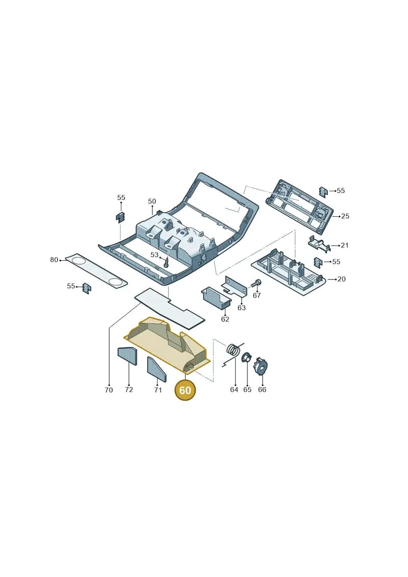 7L6868565CY20 — Volkswagen California Camper (2011-2015) diagram 452867500, position 60