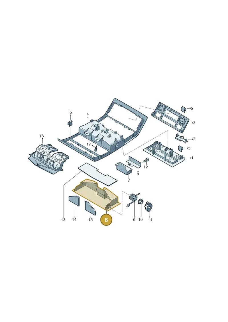 7L6868565CY20 — Volkswagen California (2015-2019) diagram 871867500, position 6