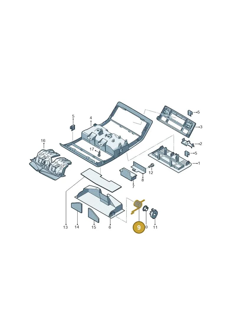 7L6881154A — Volkswagen California (2015-2019) diagram 871867500, position 9