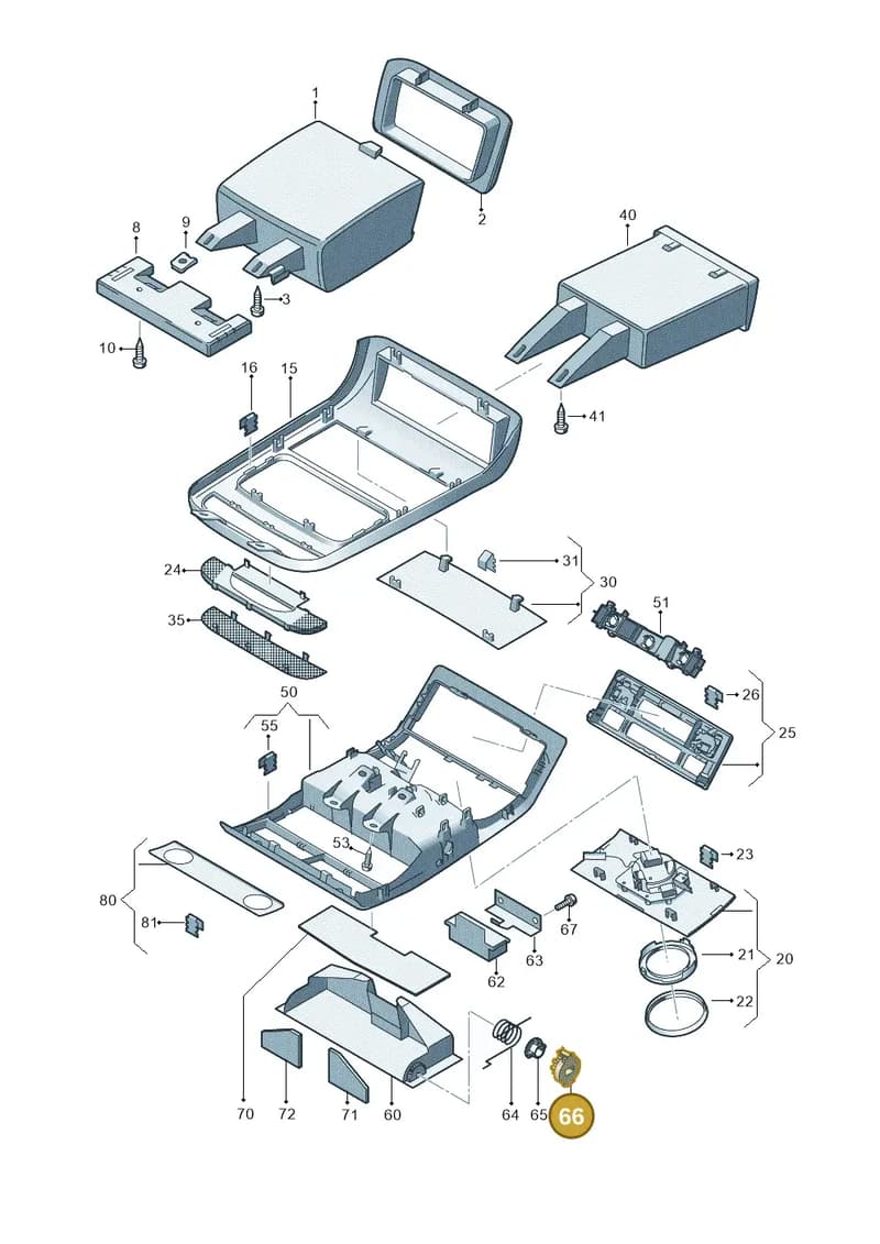 7L6881641 — Volkswagen TRANSPORTER/4MOTION    07 (2006-2007) diagram 410867500, position 66