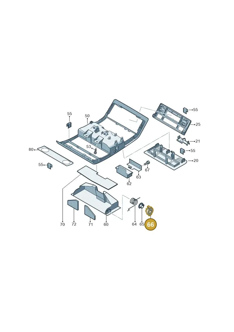 7L6881641 — Volkswagen California Camper (2011-2015) diagram 452867500, position 66