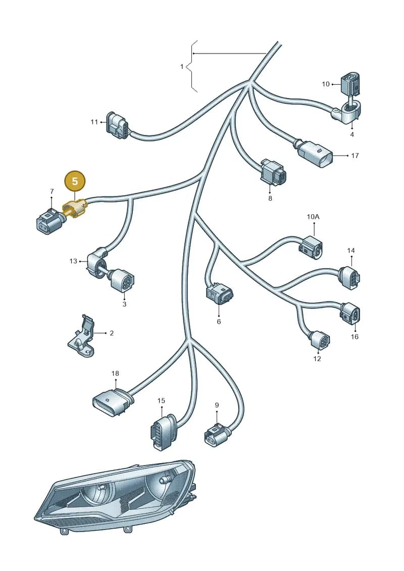 7L6971921 — Volkswagen Touareg (2014-2018) diagram 693971650, position 5