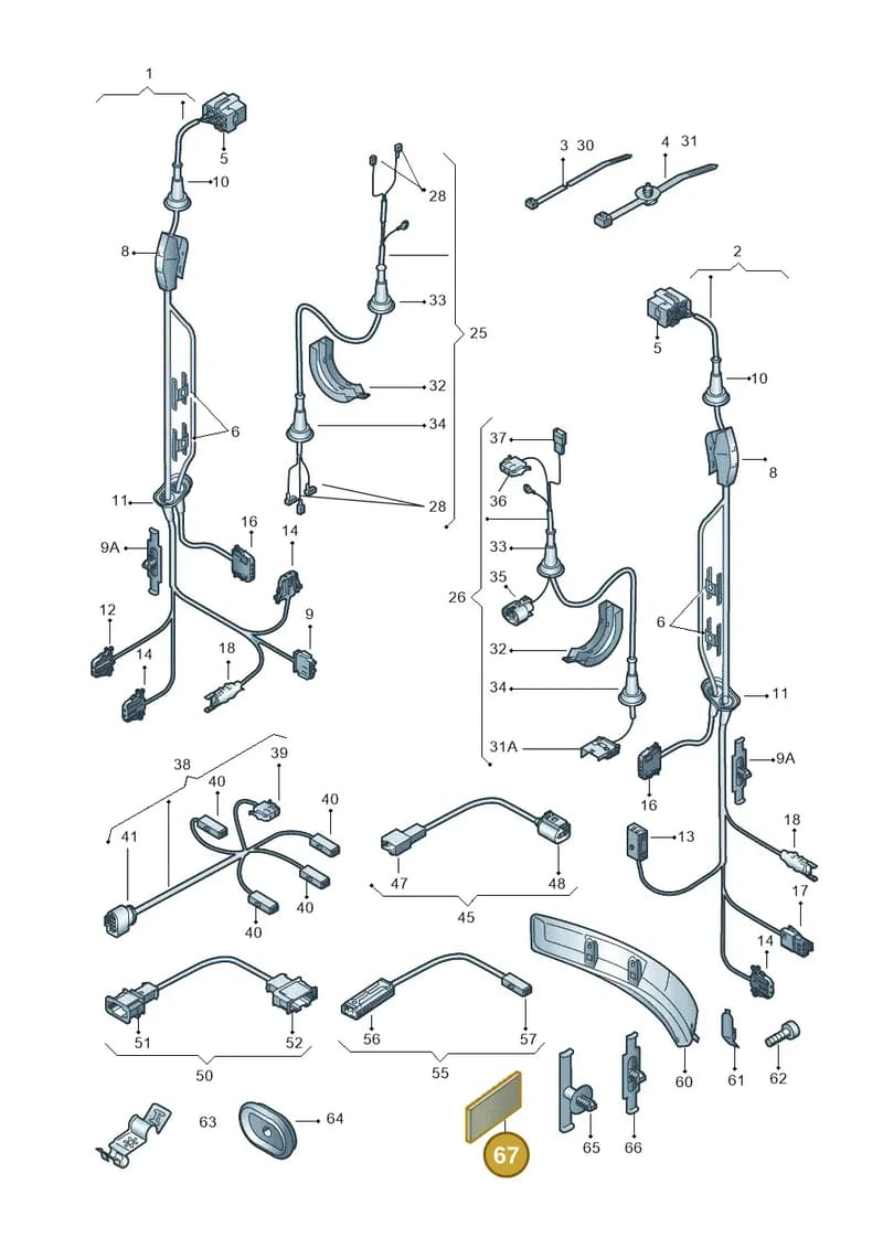 7L6972108A — Volkswagen Touareg                08> (2007-) diagram 274972850, position 67