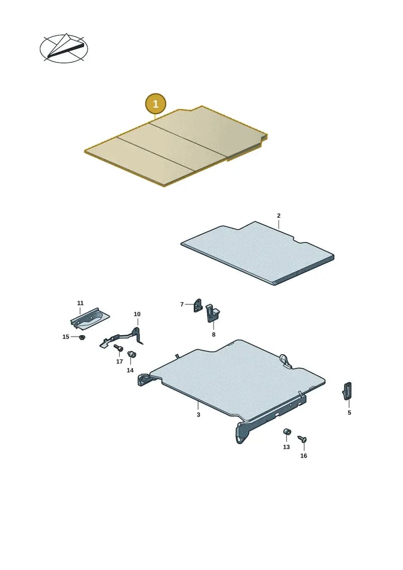 7LA067135A — Volkswagen Caravelle (2019-2024) diagram 7ep067050, position 1
