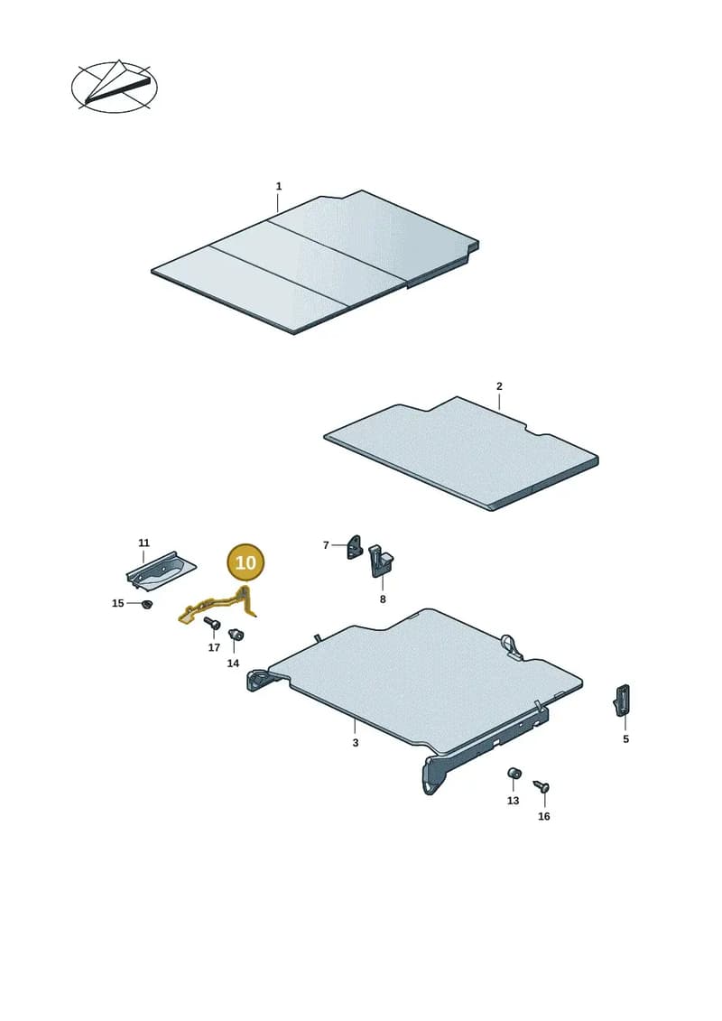 7LA067337 — Volkswagen Caravelle (2019-2024) diagram 7ep067050, position 10