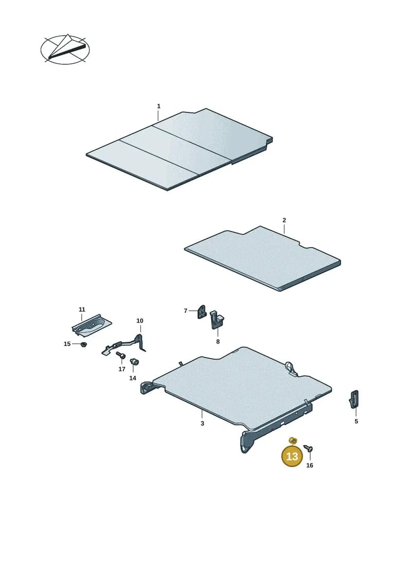 7LA067391 — Volkswagen Caravelle (2019-2024) diagram 7ep067050, position 13