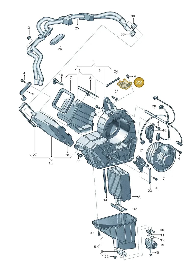 7LA819291 — Volkswagen Transporter Multivan (2019-2024) diagram 410820100, position 22