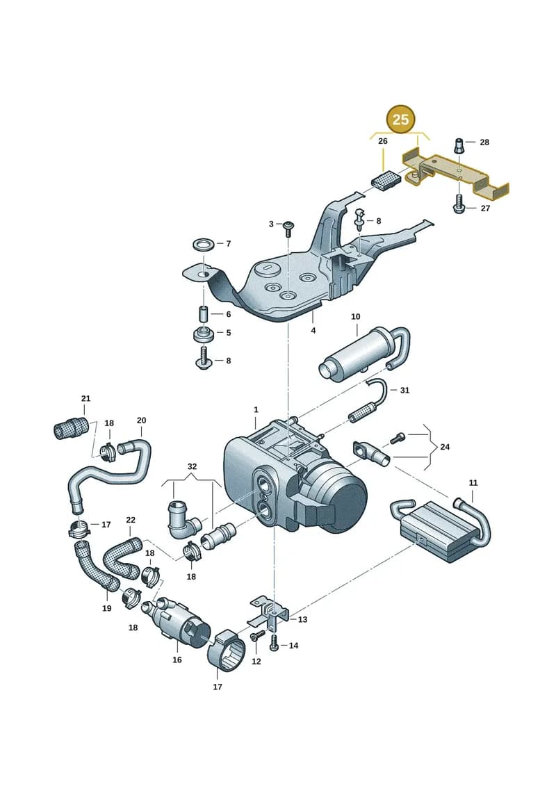 7LA819565 — Volkswagen Transporter Multivan (2019-2024) diagram 7em819710, position 25