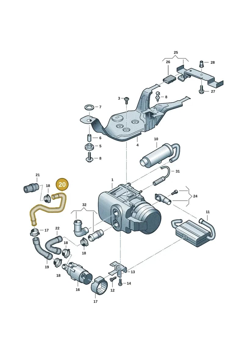 7LA819857 — Volkswagen Transporter Multivan (2019-2024) diagram 7em819710, position 20