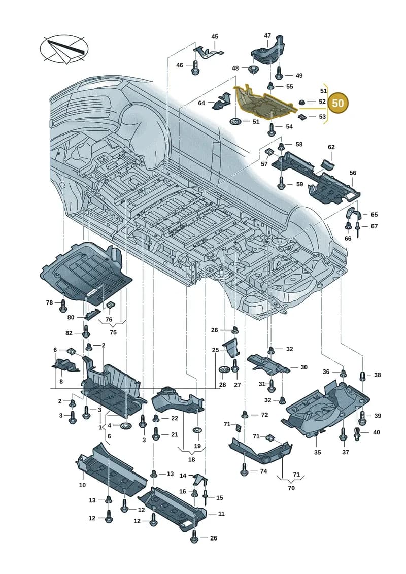 7LA825205L — Volkswagen Transporter Multivan (2019-2024) diagram 7em825000, position 50