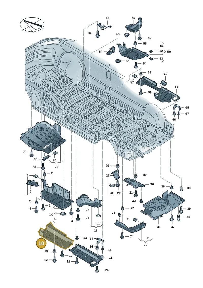 7LA825210C — Volkswagen Transporter Multivan (2019-2024) diagram 7em825000, position 10