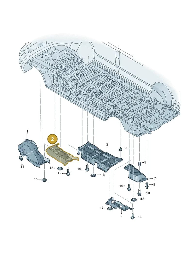 7LA825661B — Volkswagen Transporter Multivan (2019-2024) diagram 7em825010, position 2