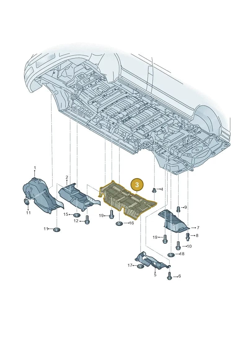 7LA825671 — Volkswagen Transporter Multivan (2019-2024) diagram 7em825010, position 3