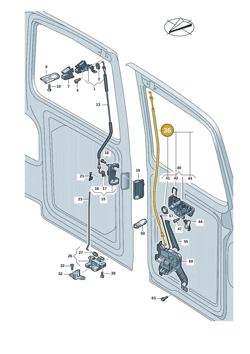 7LA827531B — Volkswagen Caravelle (2019-2024) diagram 7ep827300, position 36