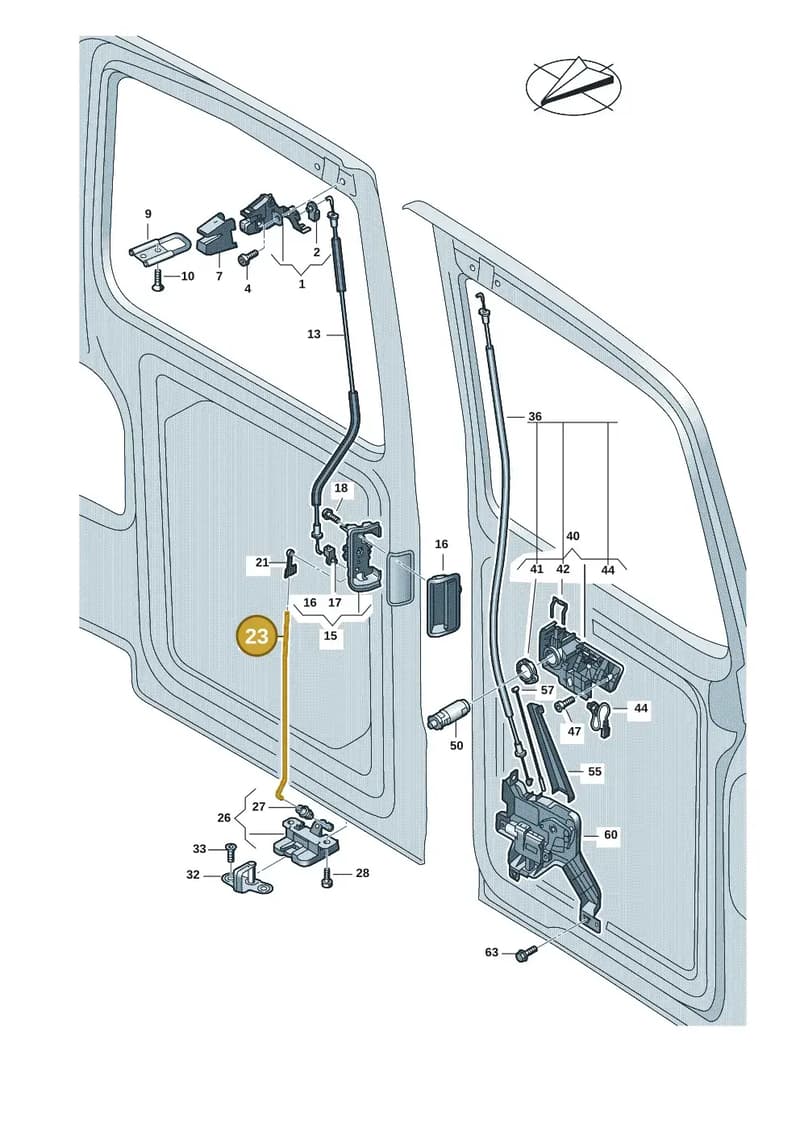 7LA829217A — Volkswagen Caravelle (2019-2024) diagram 7ep827300, position 23