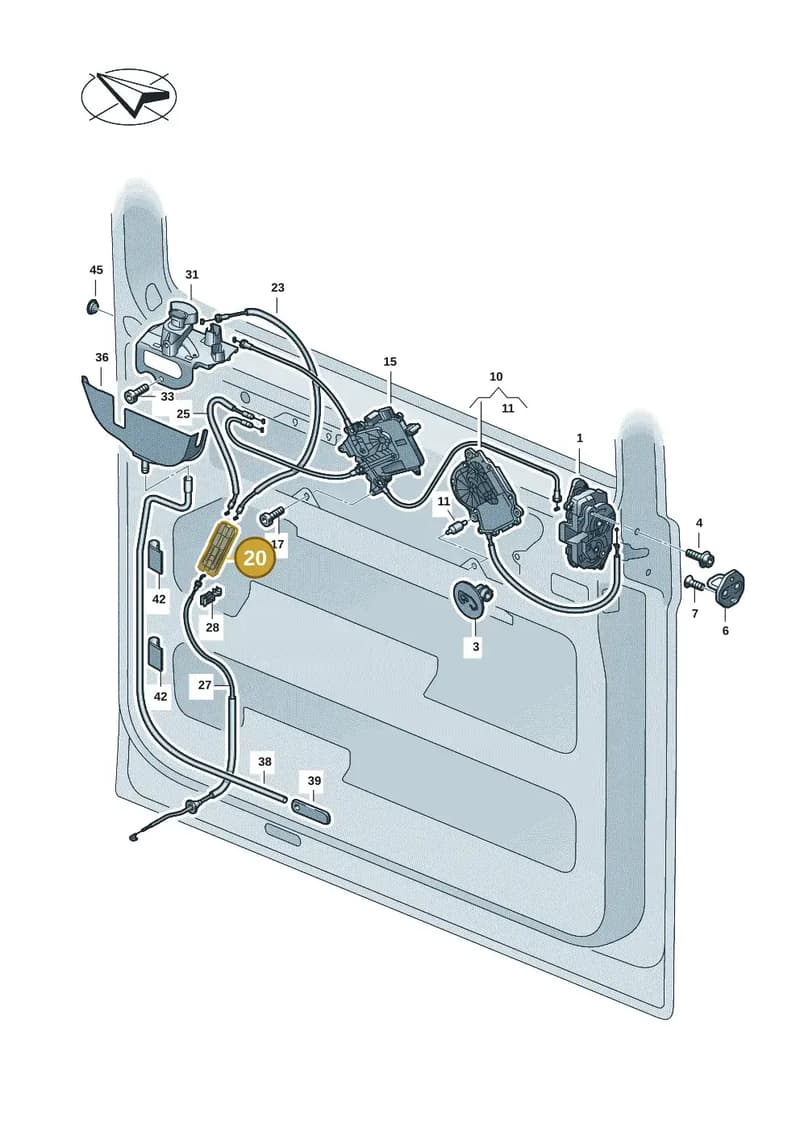 7LA843175 — Volkswagen Transporter Multivan (2019-2024) diagram 7ep843800, position 20