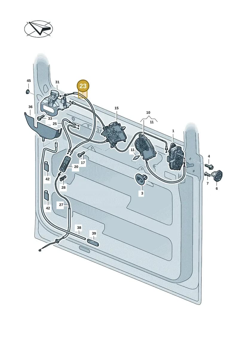 7LA843507 — Volkswagen Transporter Multivan (2019-2024) diagram 7ep843800, position 23