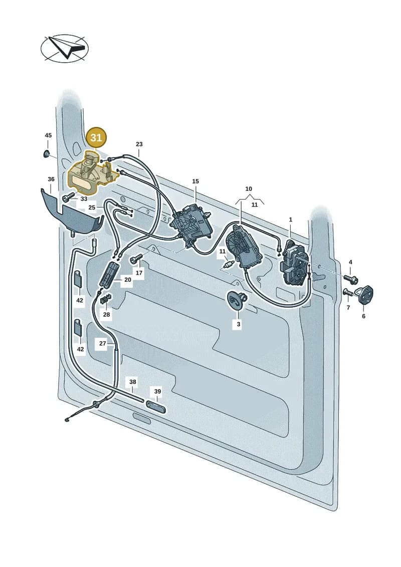 7LA843624D — Volkswagen Transporter Multivan (2019-2024) diagram 7ep843800, position 31