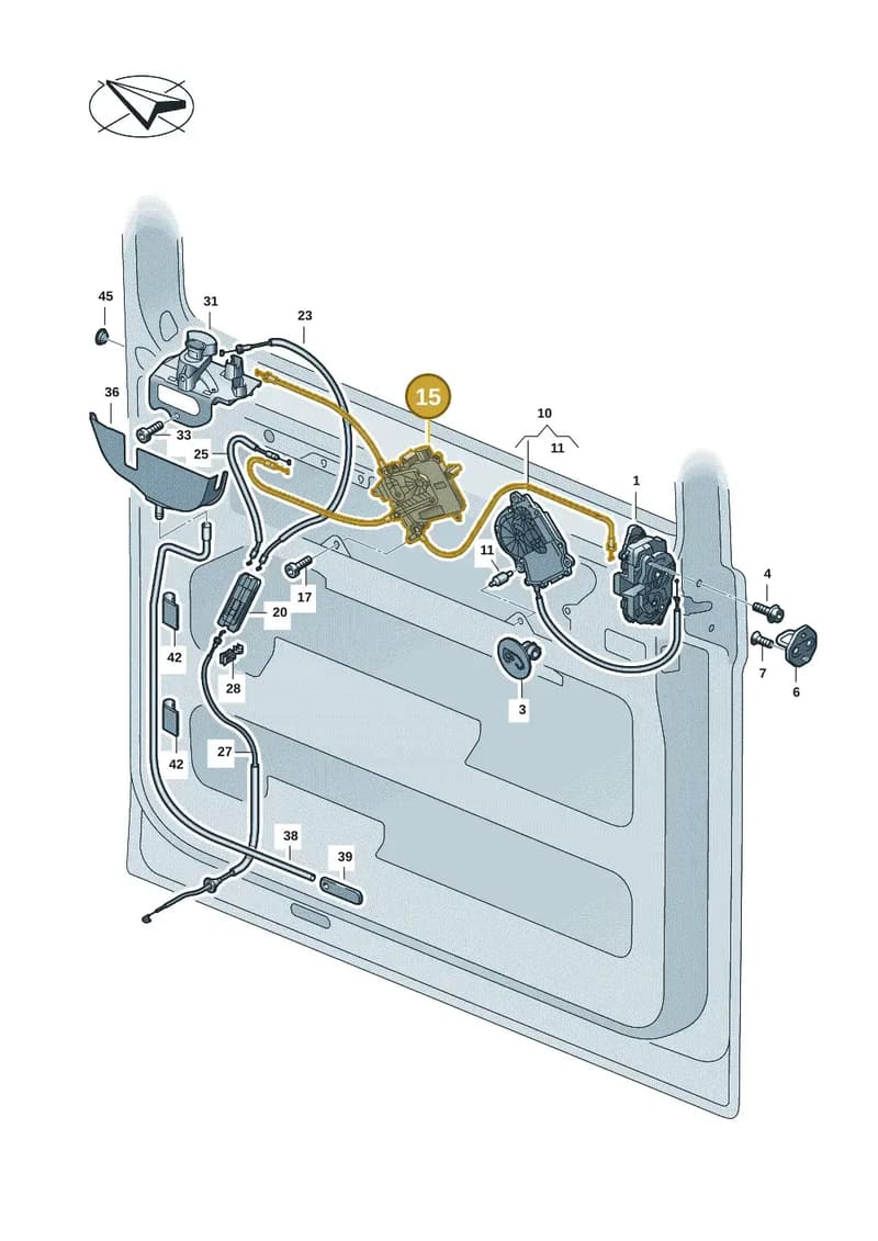 7LA843654C — Volkswagen Transporter Multivan (2019-2024) diagram 7ep843800, position 15