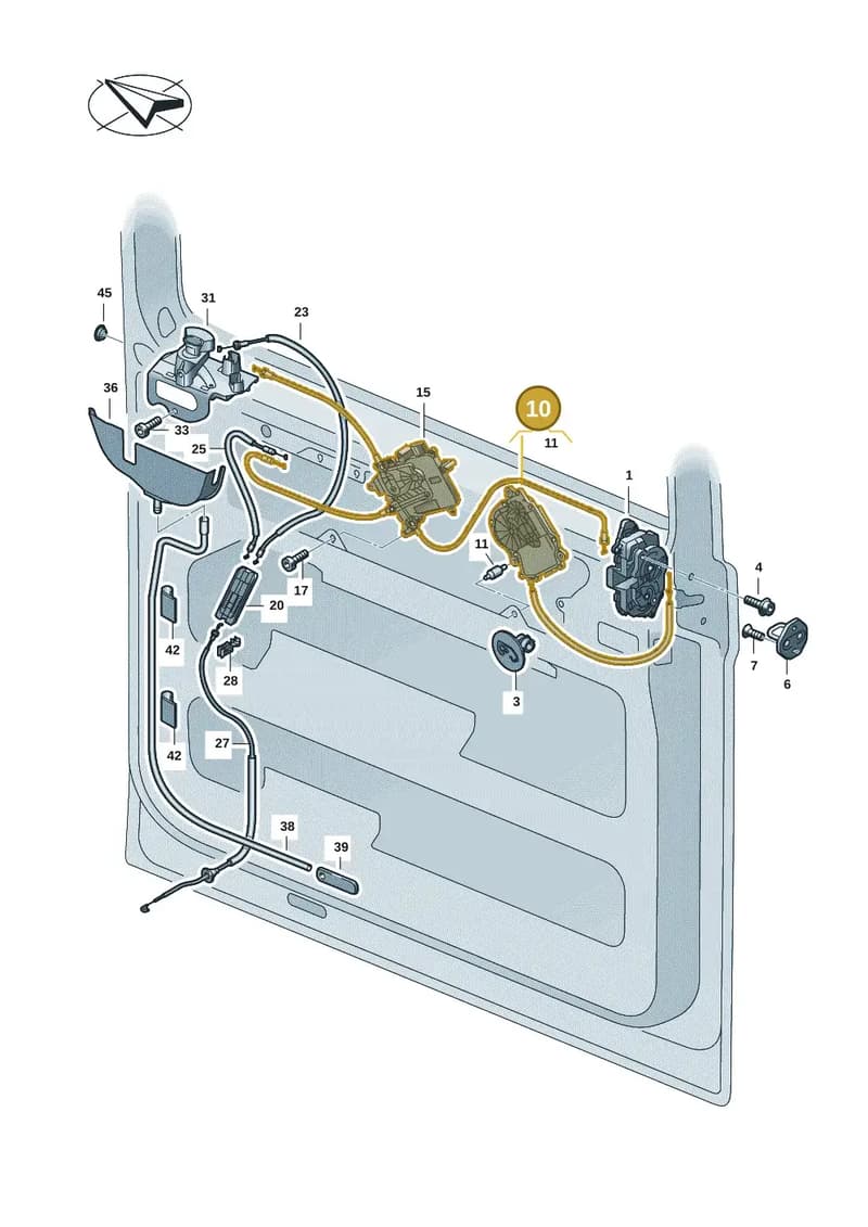 7LA843746A — Volkswagen Transporter Multivan (2019-2024) diagram 7ep843800, position 10