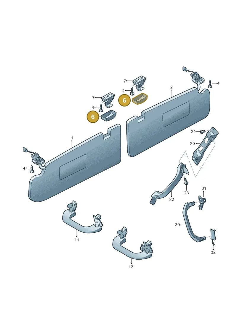 7LA857563Y20 — Volkswagen Amarok twin cab (2022-) diagram 683857500, position 6
