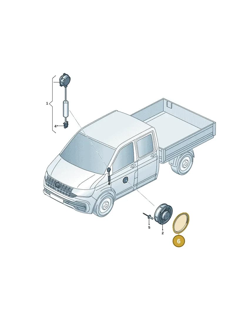 7LA867471 — Volkswagen Transporter Single Cab (2019-2024) diagram 7fp035035, position 6