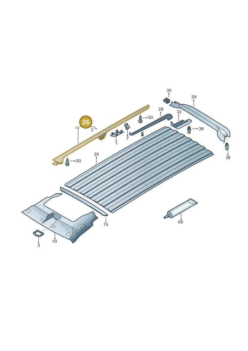 7LA868631AX30 — Volkswagen Caravelle (2019-2024) diagram 871867055, position 26