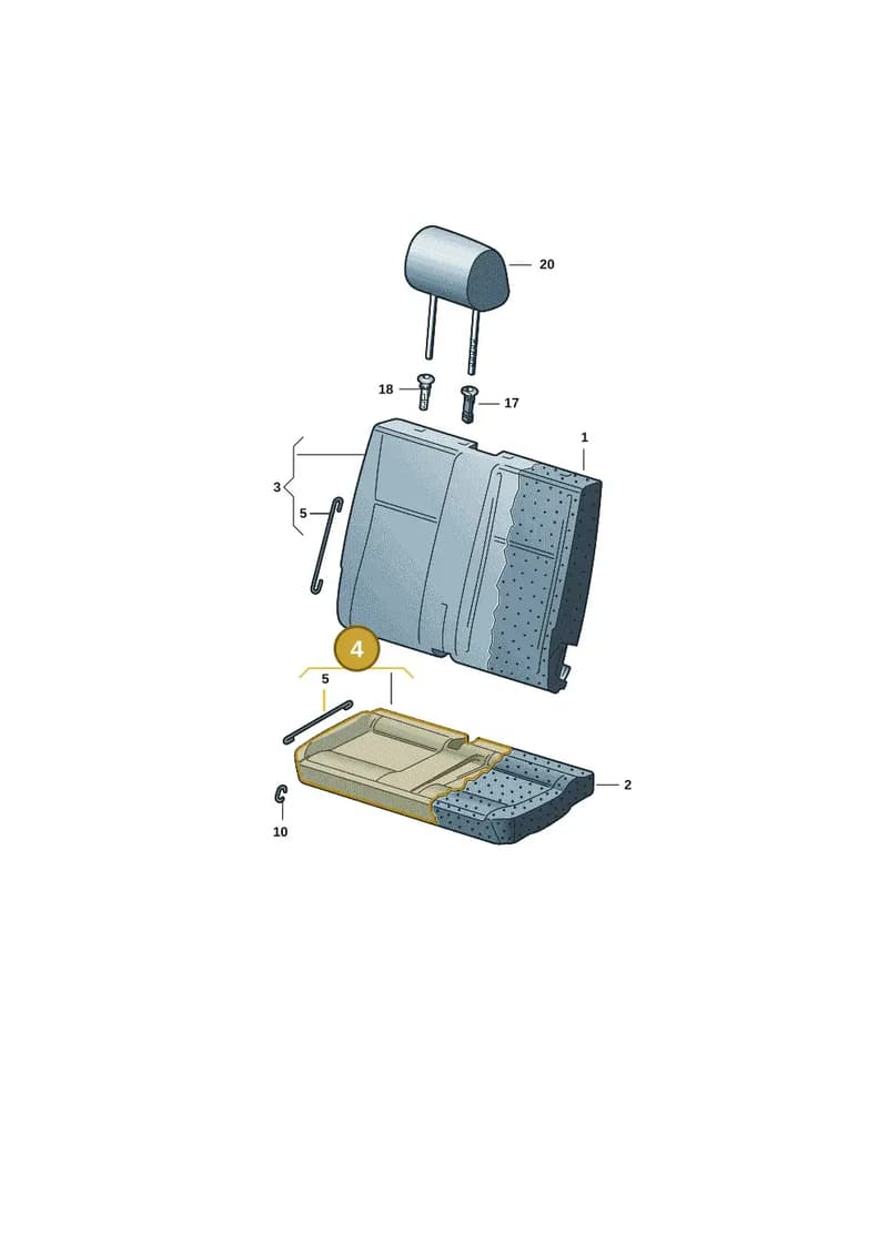 7LA883406DUEP — Volkswagen Caravelle (2019-2024) diagram 7ep883550, position 4