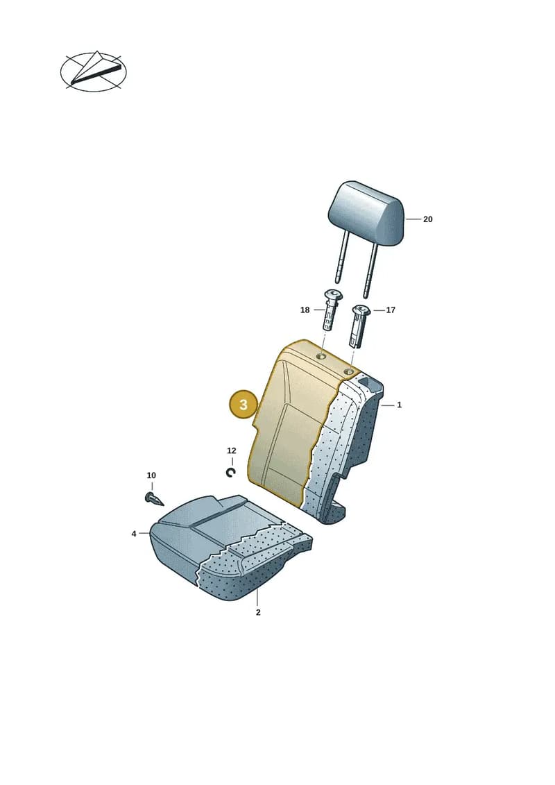 7LA883805DUER — Volkswagen Transporter Multivan (2019-2024) diagram 7em883300, position 3