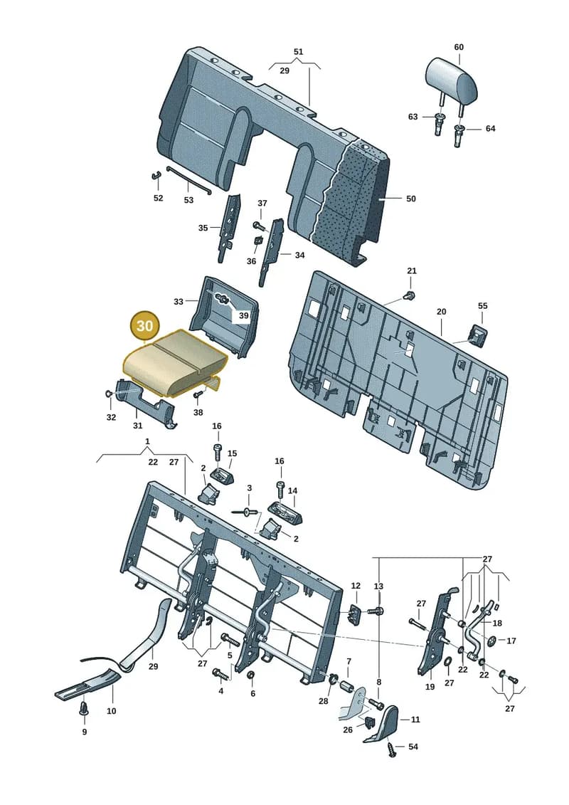 7LA885875UFR — Volkswagen Transporter Multivan (2019-2024) diagram 7em885600, position 30