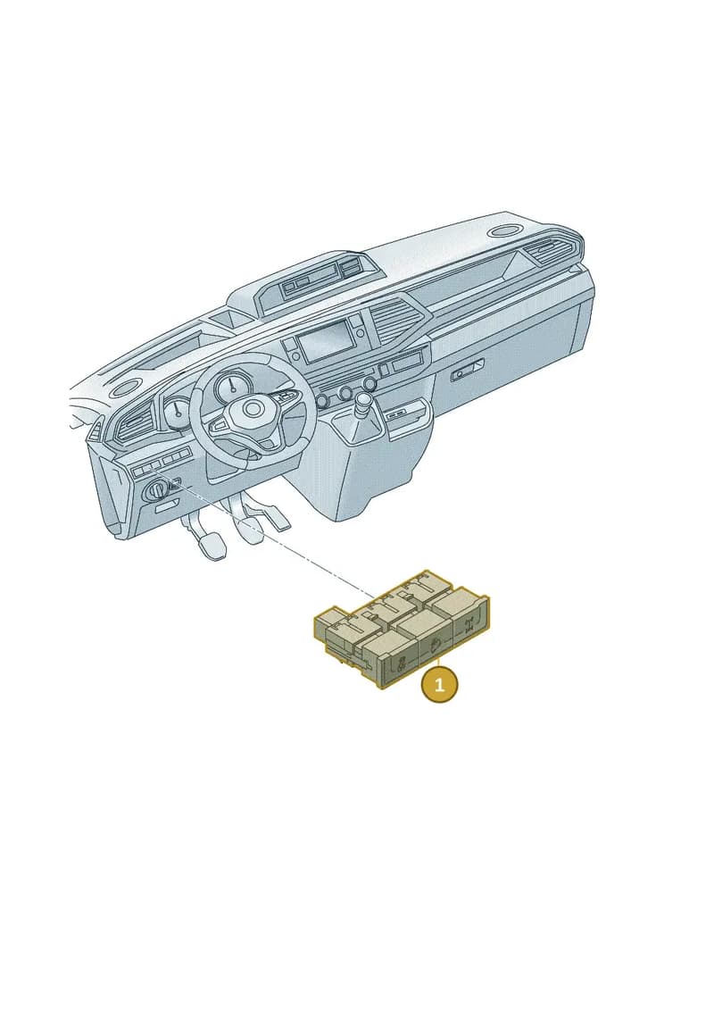 7LA927212QWHS — Volkswagen Transporter Multivan (2019-2024) diagram 7em941050, position 1