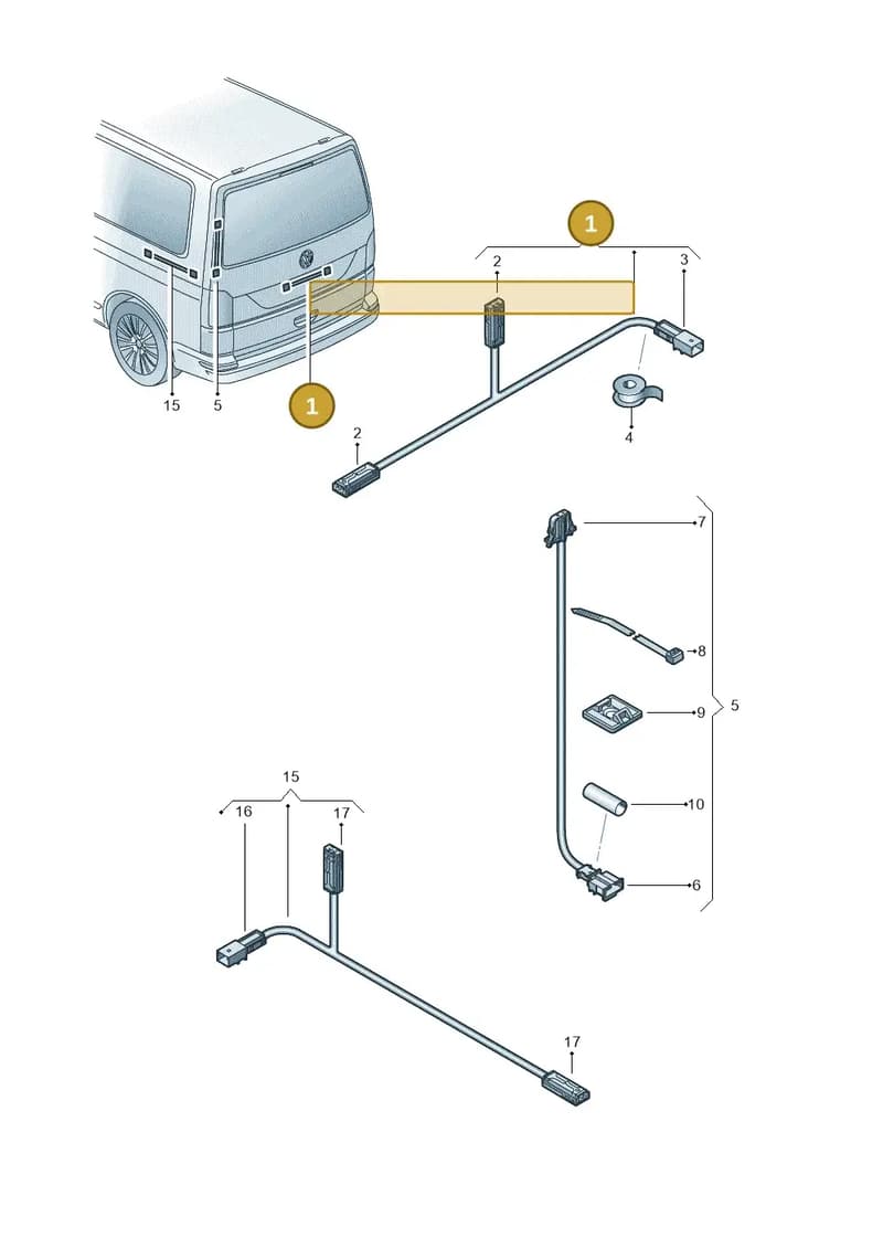 7LA971014 — Volkswagen Caravelle (2019-2024) diagram 7ep972092, position 1