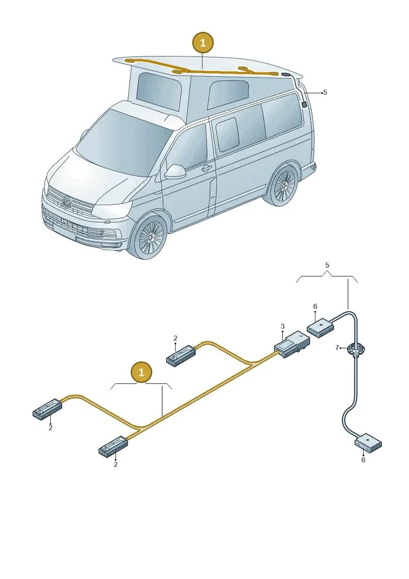 7LA971100 — Volkswagen Caravelle (2019-2024) diagram 861972650, position 1