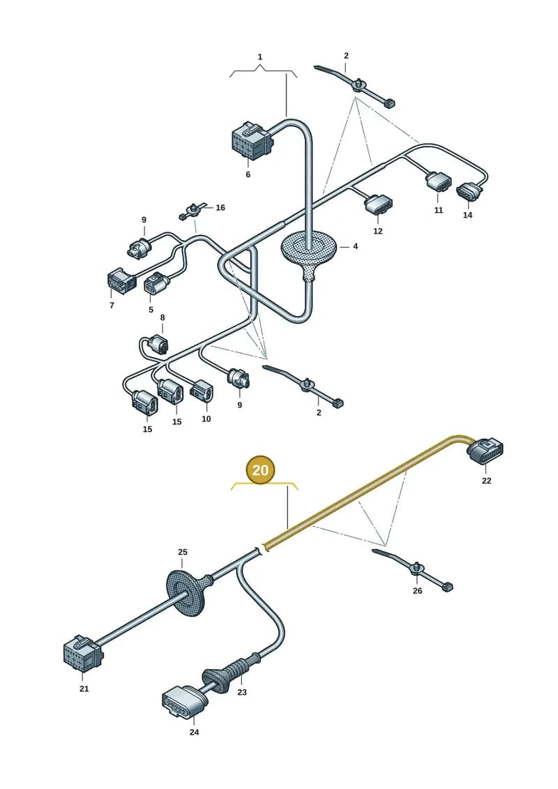 7LA971176C — Volkswagen Transporter Multivan (2019-2024) diagram 7em971910, position 20