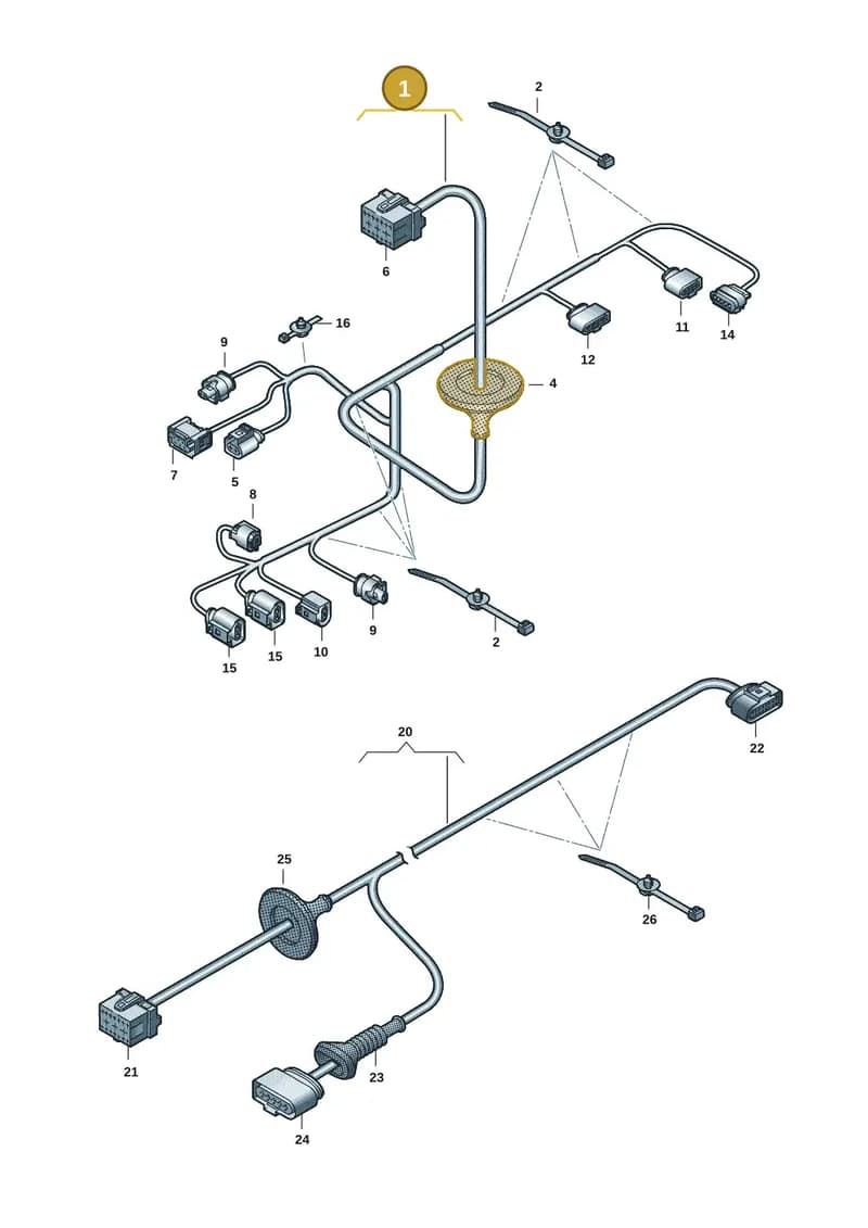 7LA971478P — Volkswagen Transporter Multivan (2019-2024) diagram 7em971910, position 1