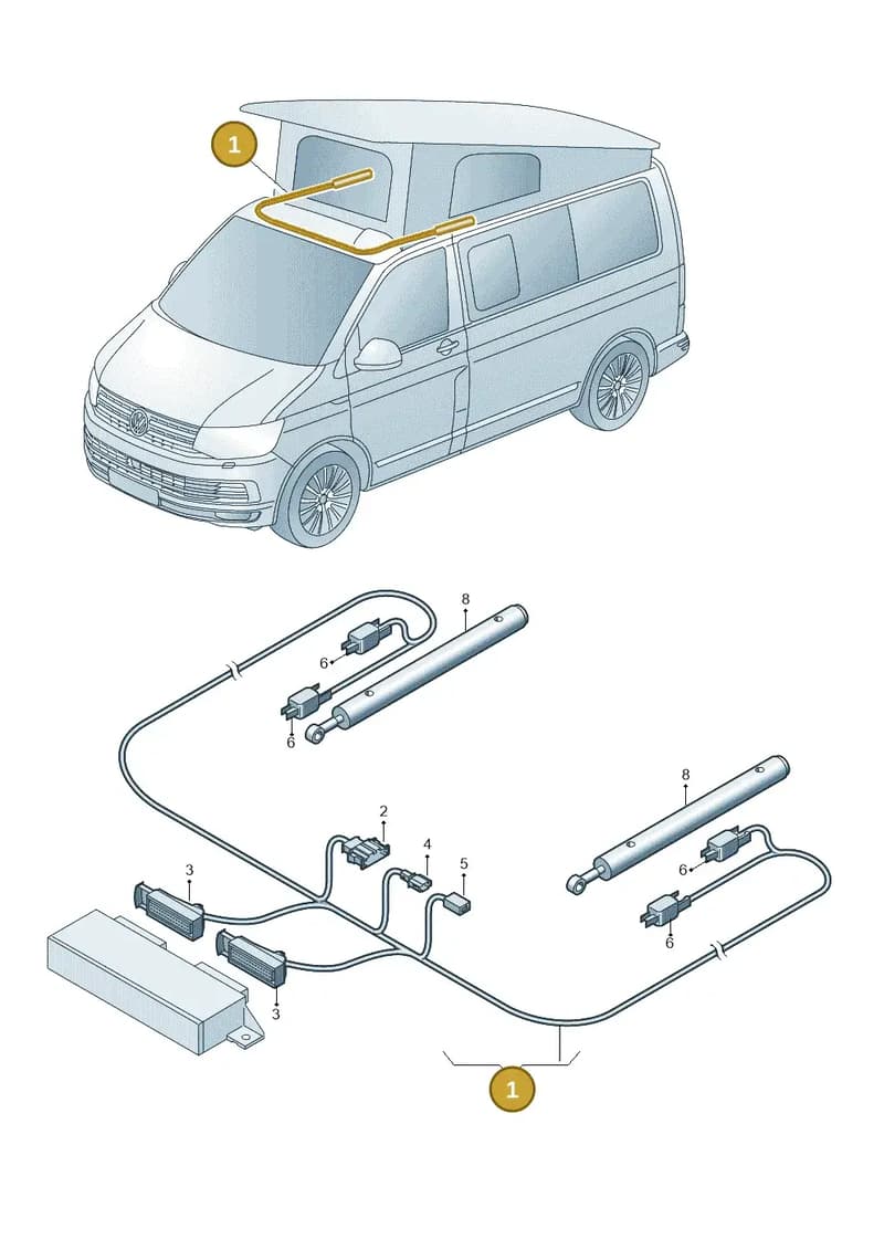 7LA971710 — Volkswagen Caravelle (2019-2024) diagram 871972067, position 1