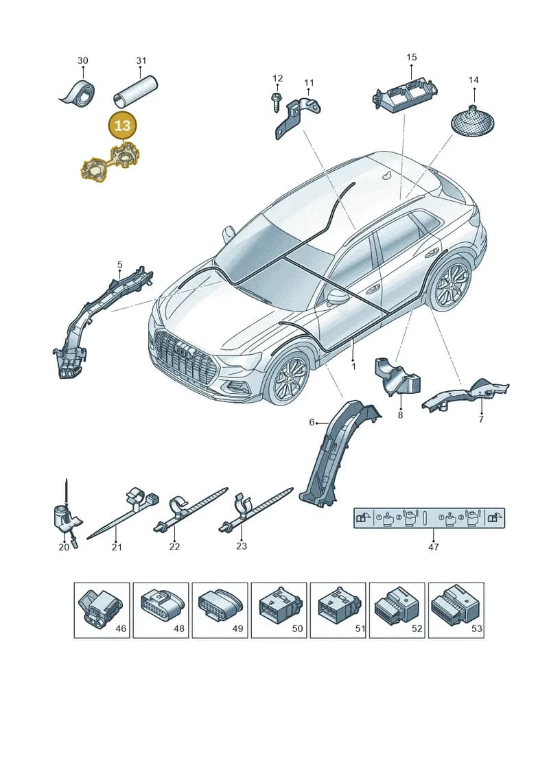 7M0971260B — Audi Q4 Sportback (2021-2025) diagram 89a971950, position 13