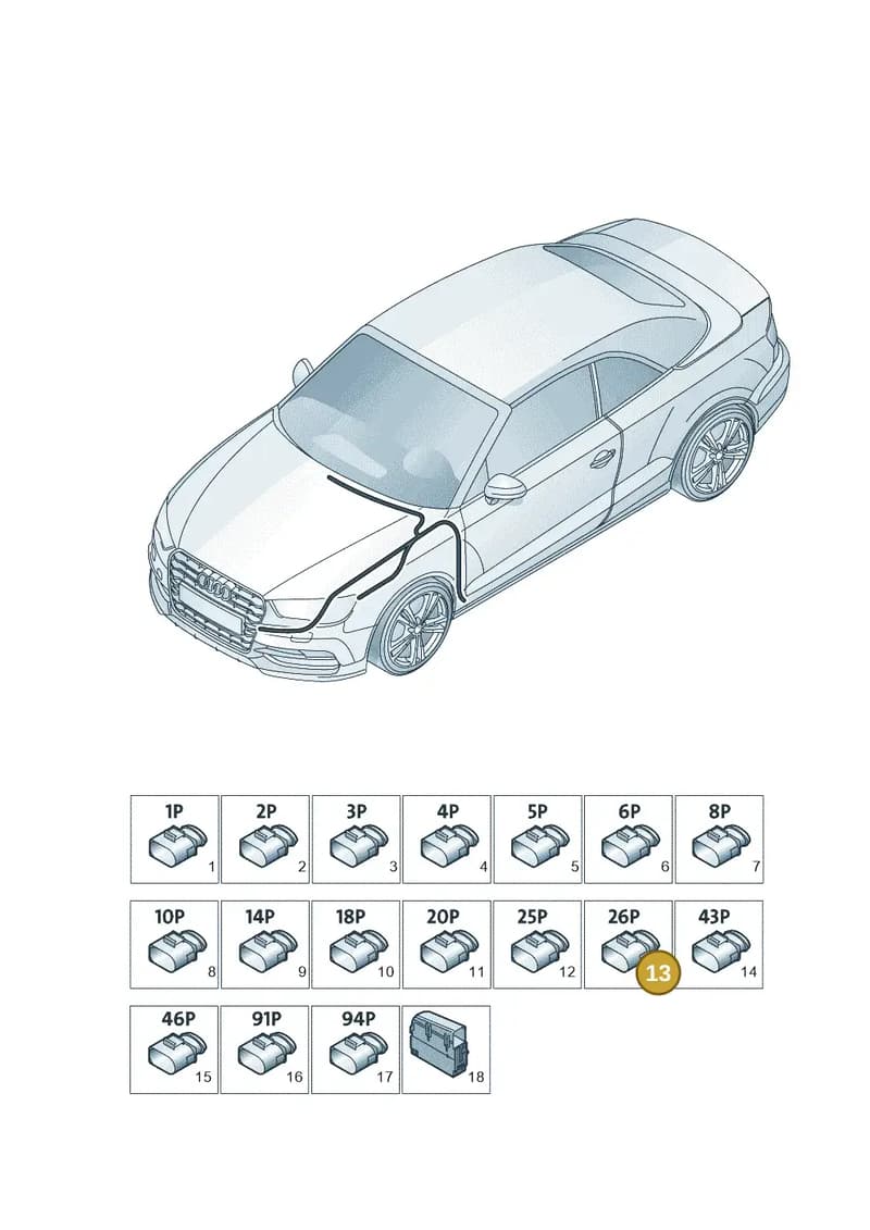 7M3972726 — Audi A3 Cab. 1.4 (2013-2016) diagram 778971890, position 13