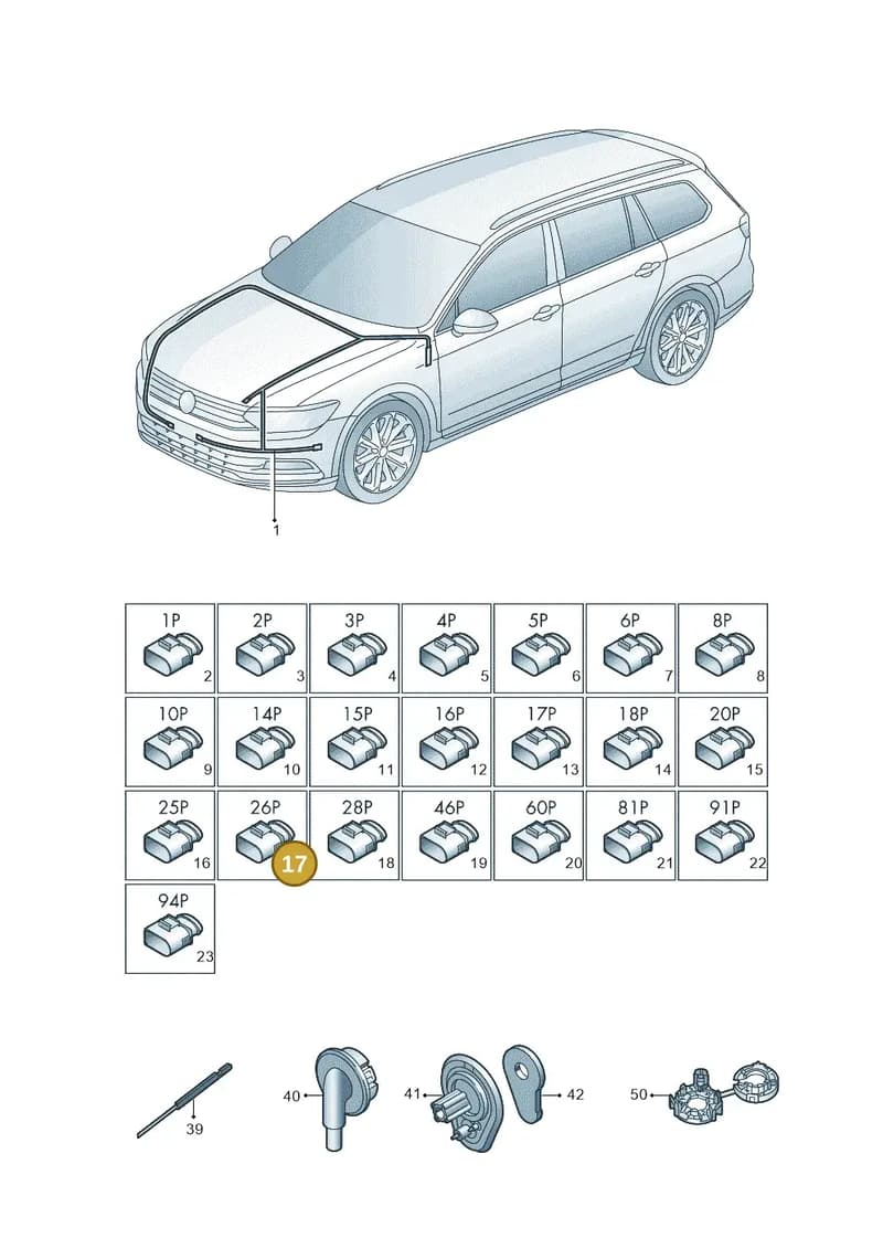 7M3972726 — Volkswagen Passat Saloon (2014-2024) diagram 793971800, position 17