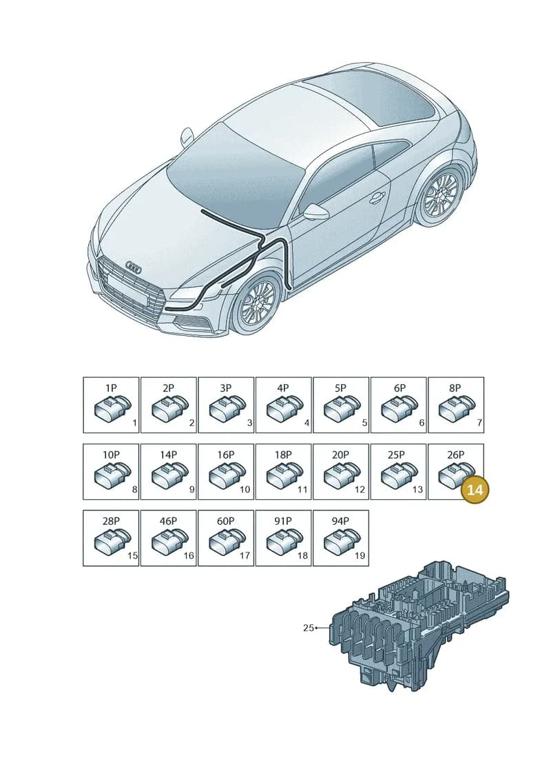 7M3972726 — Audi TTS (2014-2023) diagram 850971890, position 14