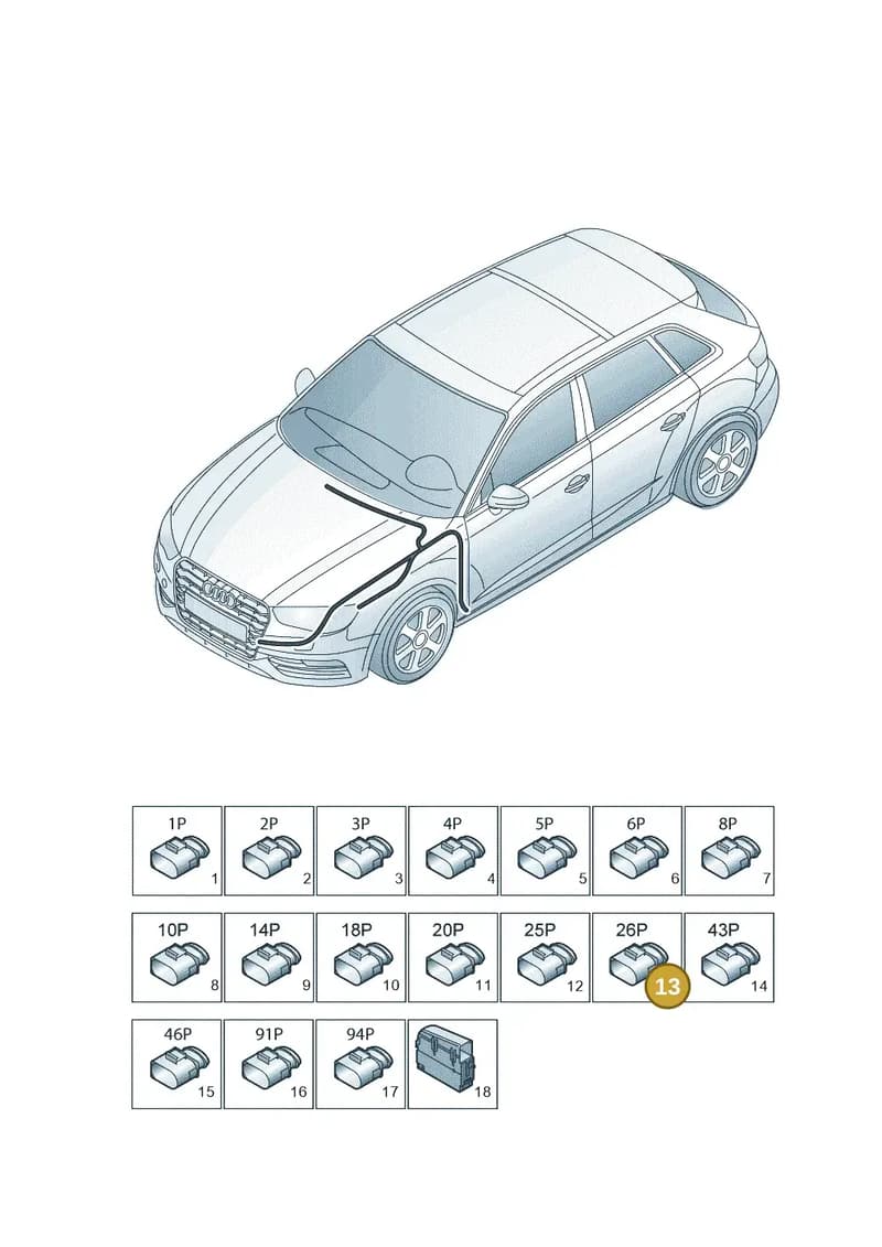 7M3972726 — Audi RS3 Sportback (2015-2016) diagram 858971890, position 13
