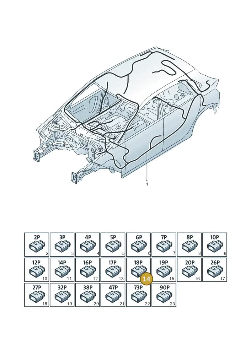 7M3972726 — Volkswagen Golf (2015-2019) diagram 867971081, position 14