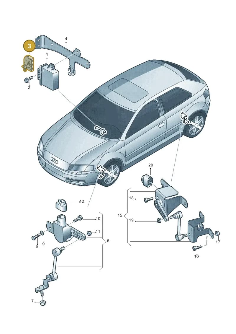 7M3972726A — Audi RS3 Sportback (2011-2012) diagram 412941250, position 3