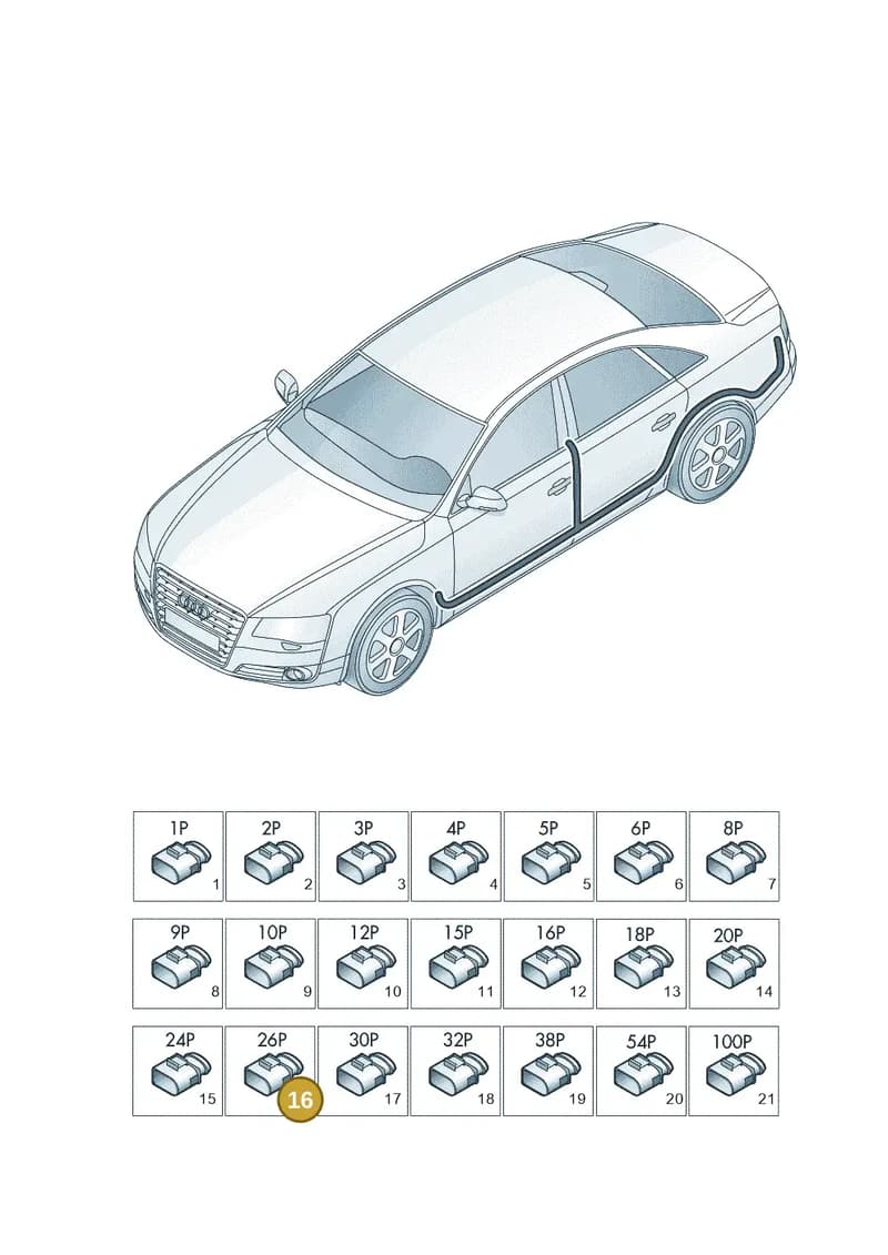7M3972726A — Audi A8 (2013-2018) diagram 771971830, position 16