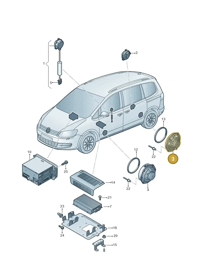 7N0035453A — Volkswagen Sharan (2015-2022) diagram 863035350, position 3