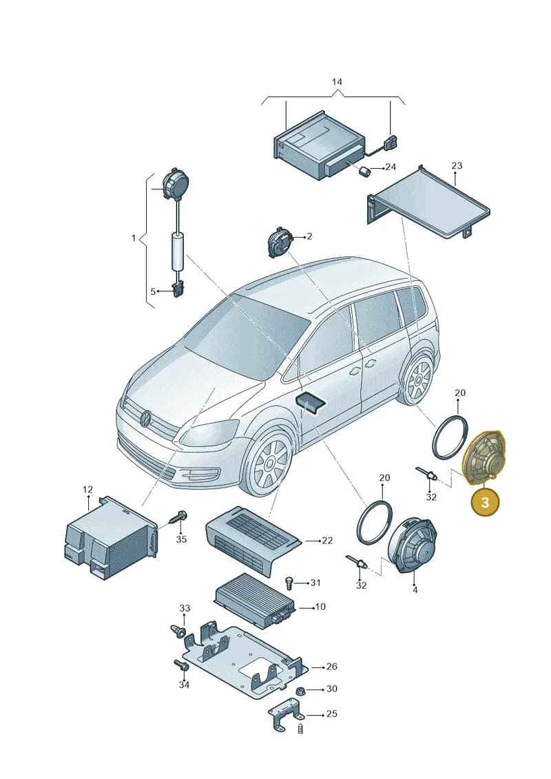 7N0035453B — Volkswagen Sharan Blue Motion (2010-2015) diagram 689035350, position 3