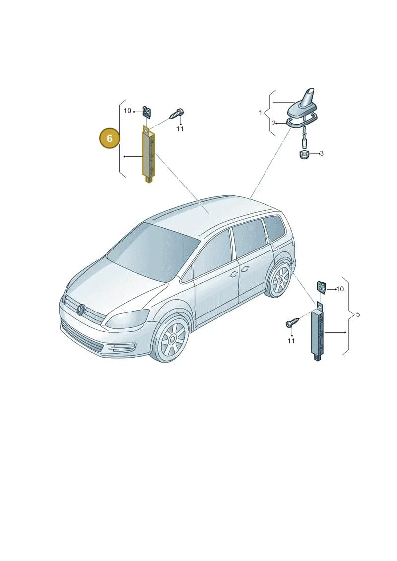 7N0035552Q — Volkswagen Sharan (2015-2022) diagram 689035100, position 6