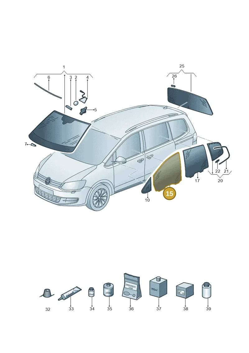 7N0845201 — SEAT Alhambra (2015-2022) diagram 863845000, position 15