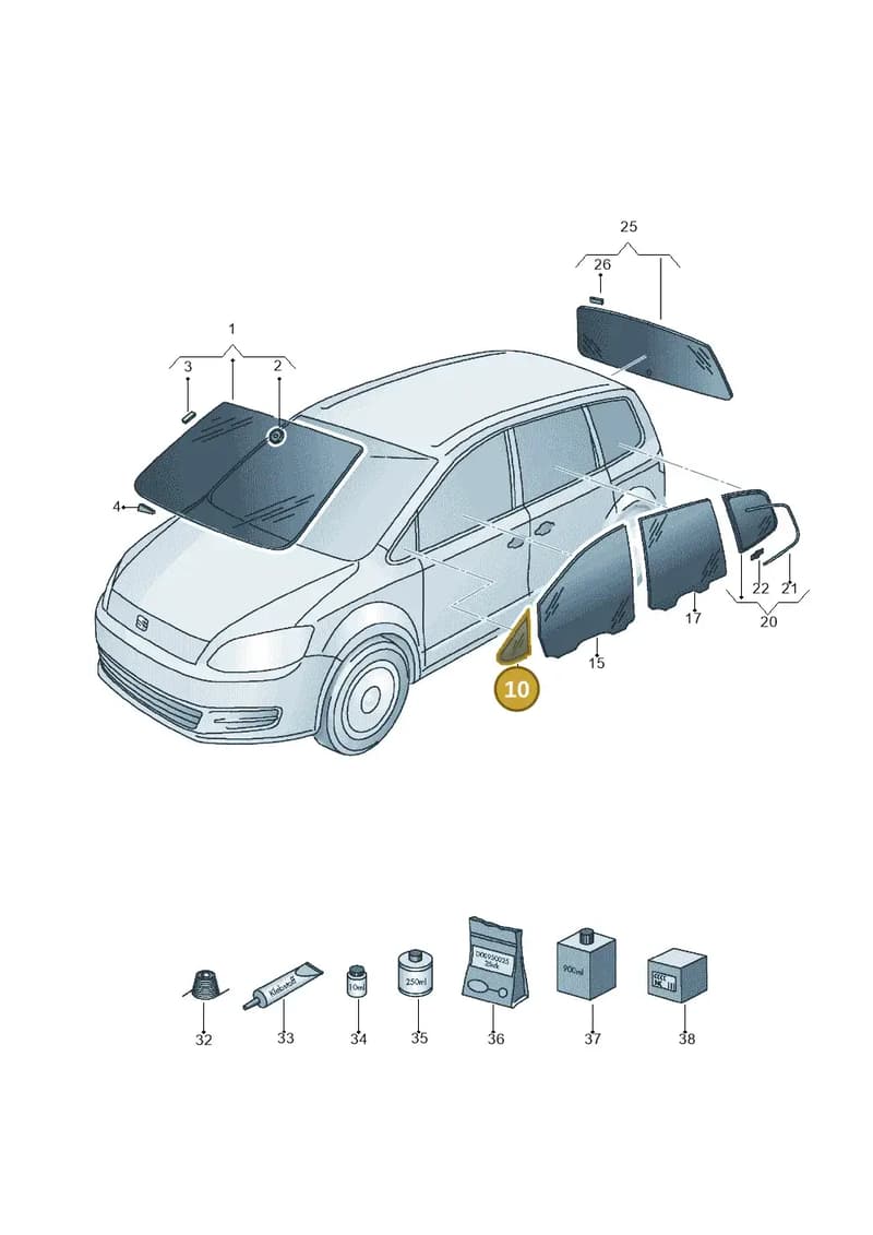 7N0845411GNVB — SEAT Alhambra Stylance (2010-2013) diagram 705845000, position 10