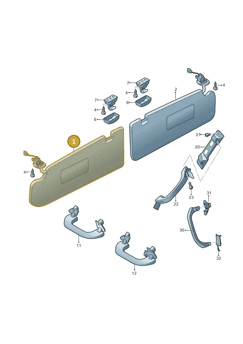 7N0857551F3H8 — Volkswagen Amarok (2016-2022) diagram 683857500, position 1